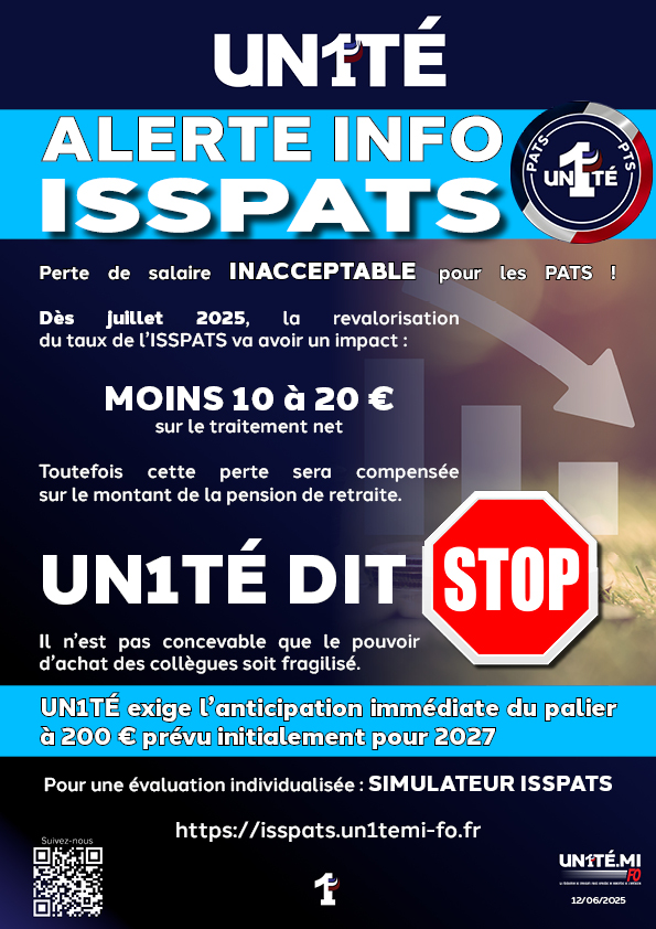 ALERTE INFO : ISSPATS