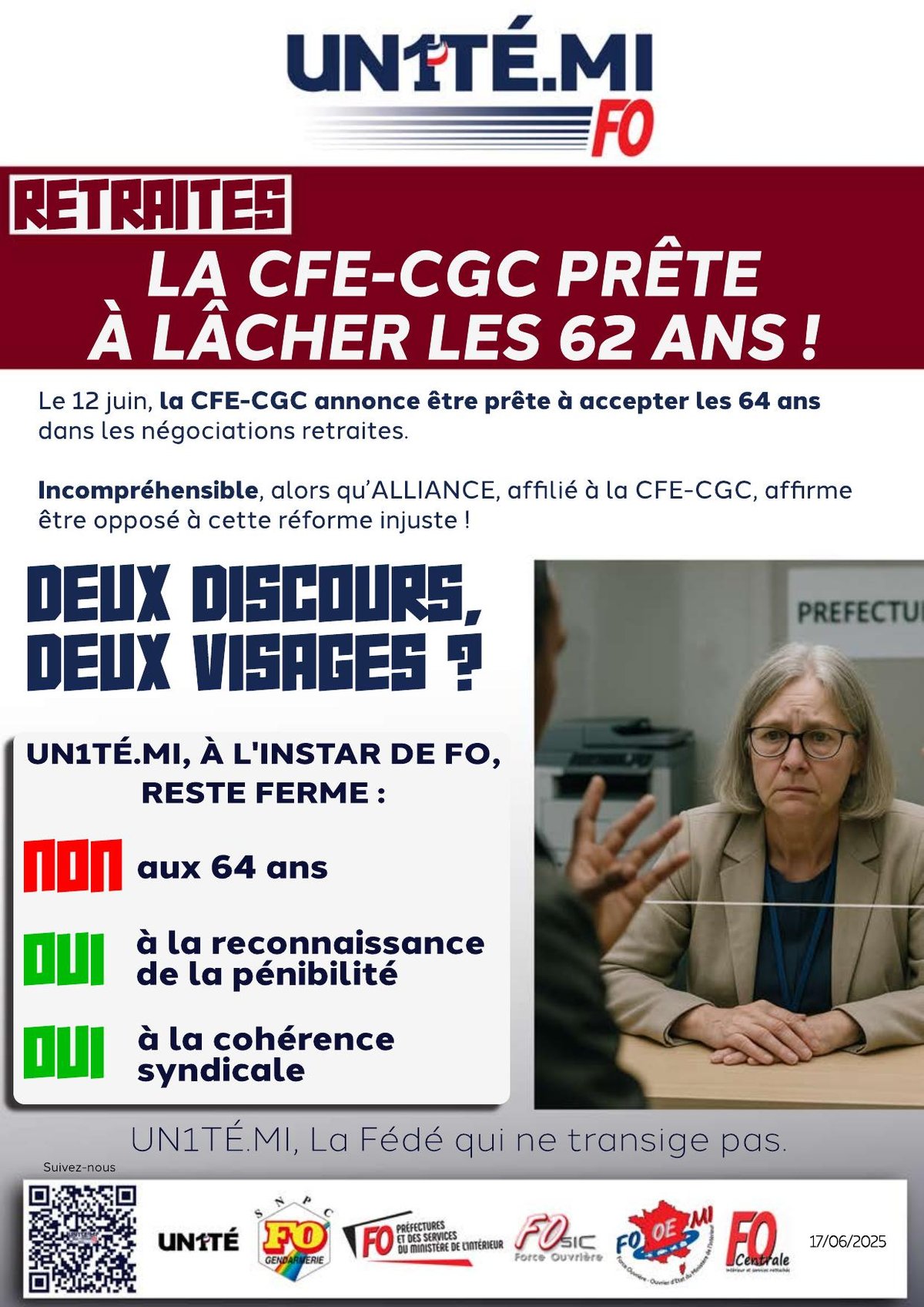 Retraites : La CFE-CGC prête à lâcher les 62 ans !