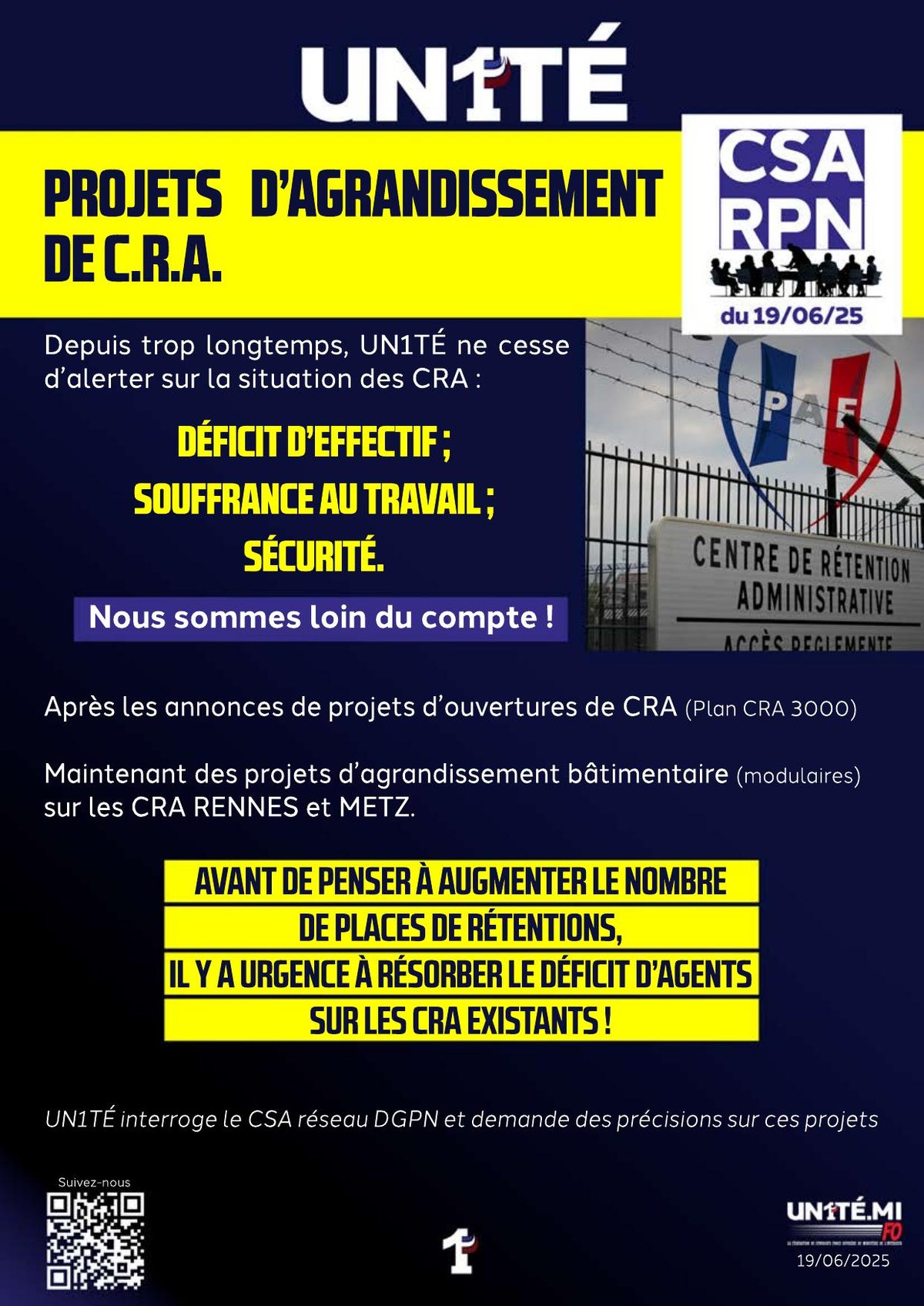 Projets d’agrandissement de C.R.A.