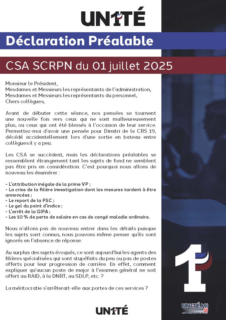 CSA SCRPN du 01 juillet 2025