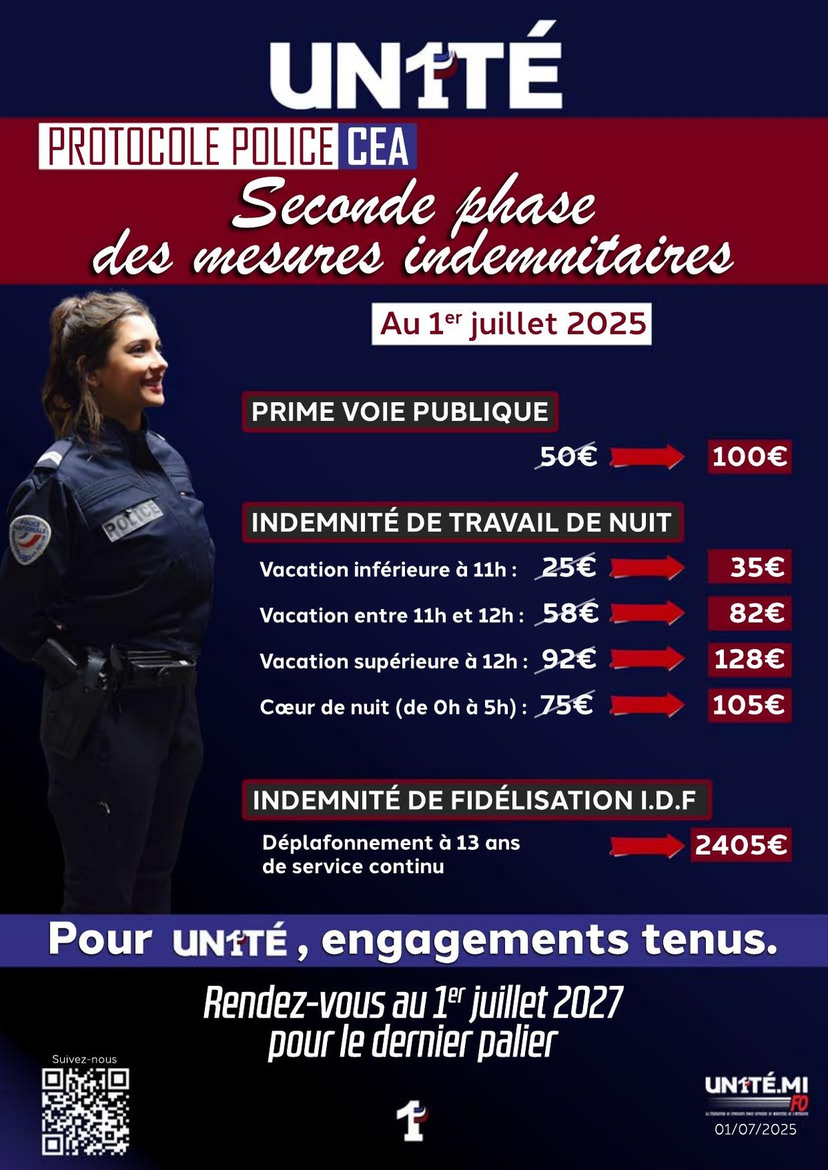 Protocole Police CEA : Seconde phase des mesures indemnitaires