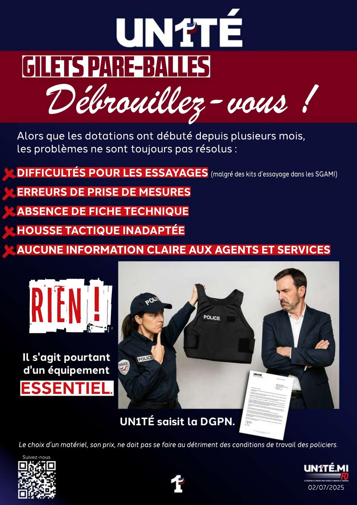 Gilets Pare-balles : Débrouillez-vous !