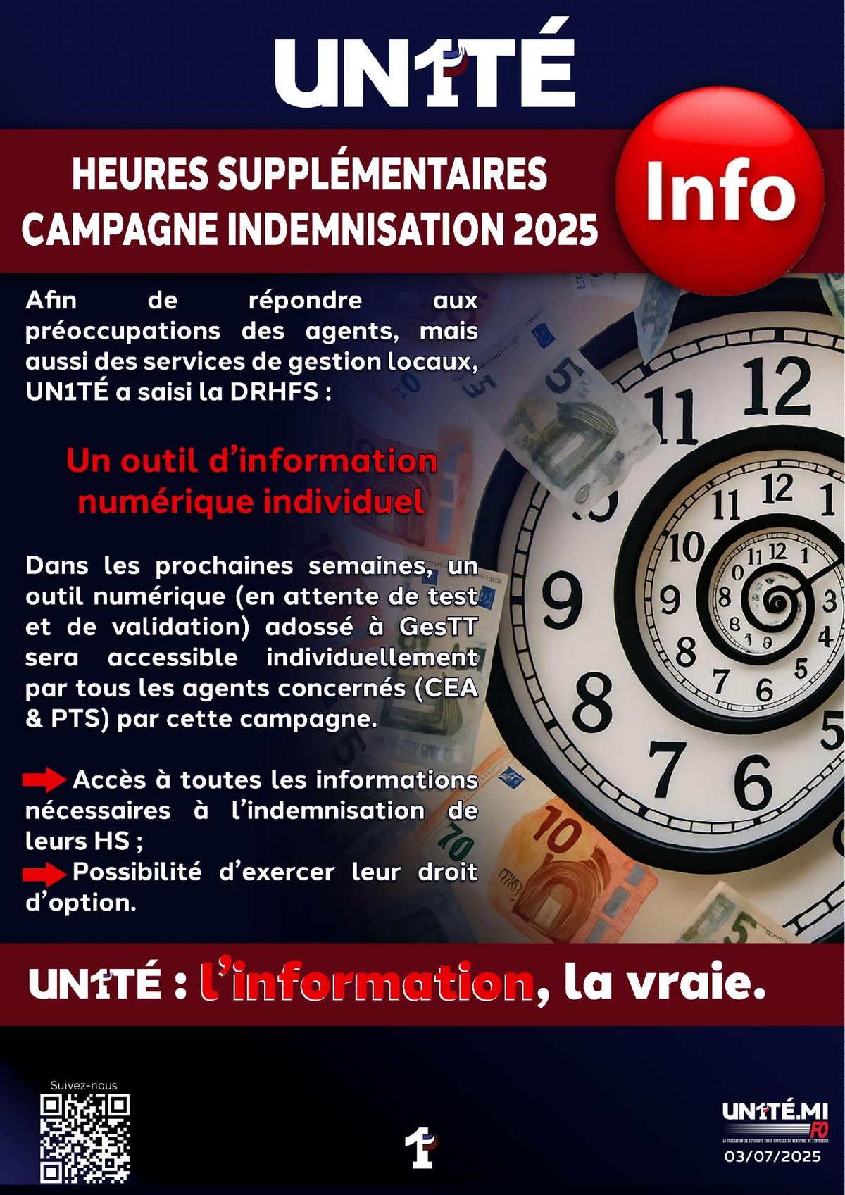 Heures supplémentaires campagne indemnisation 2025 - info