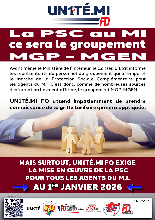La PSC au MI ce sera le groupement MGP - MGEN