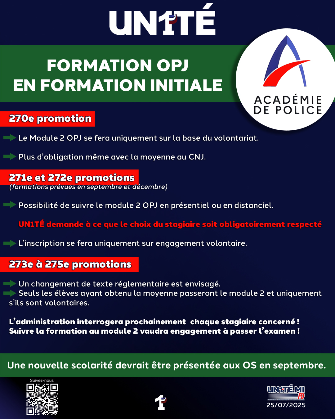 Formation OPJ en formation initiale