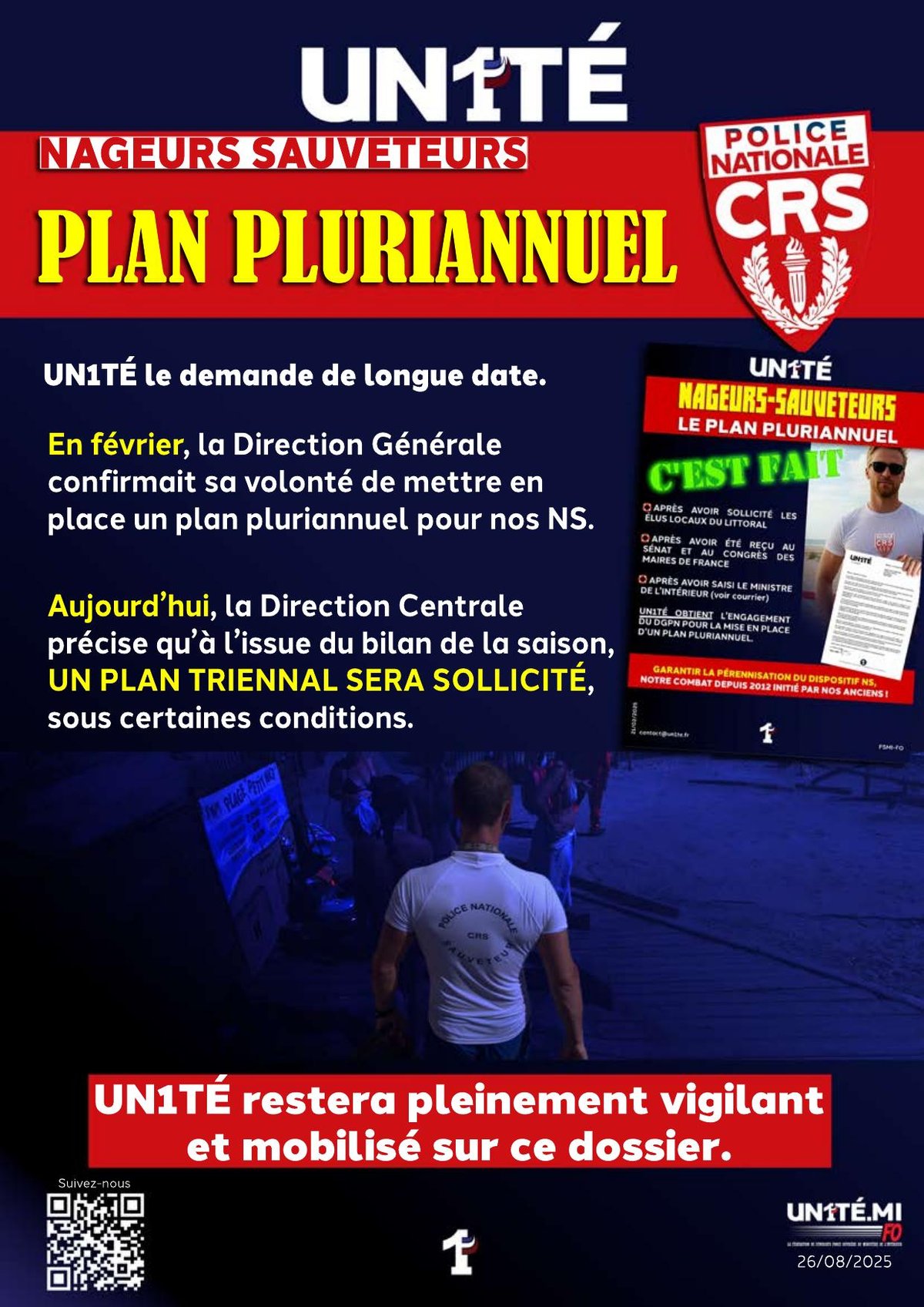 Nageurs Sauveteurs - Plan pluriannuel