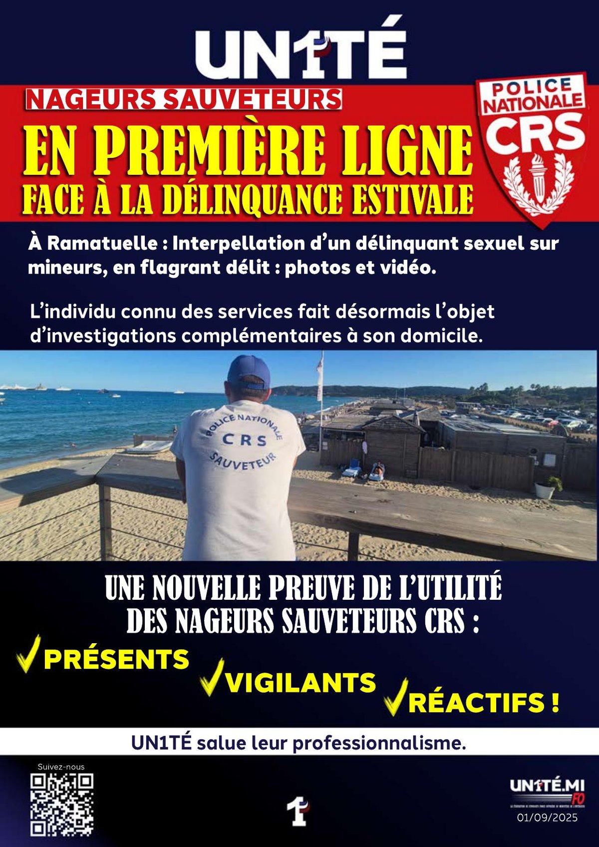NS CRS : En première ligne face à la délinquance estivale.