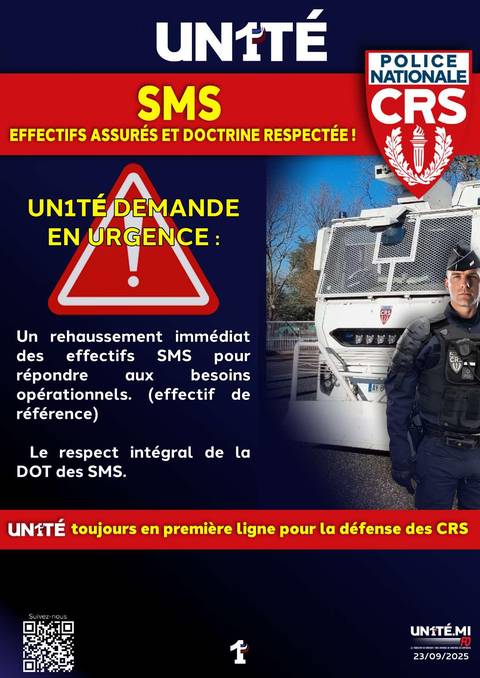 Aperçu — SMS - Effectifs assurés et doctrine respectée !