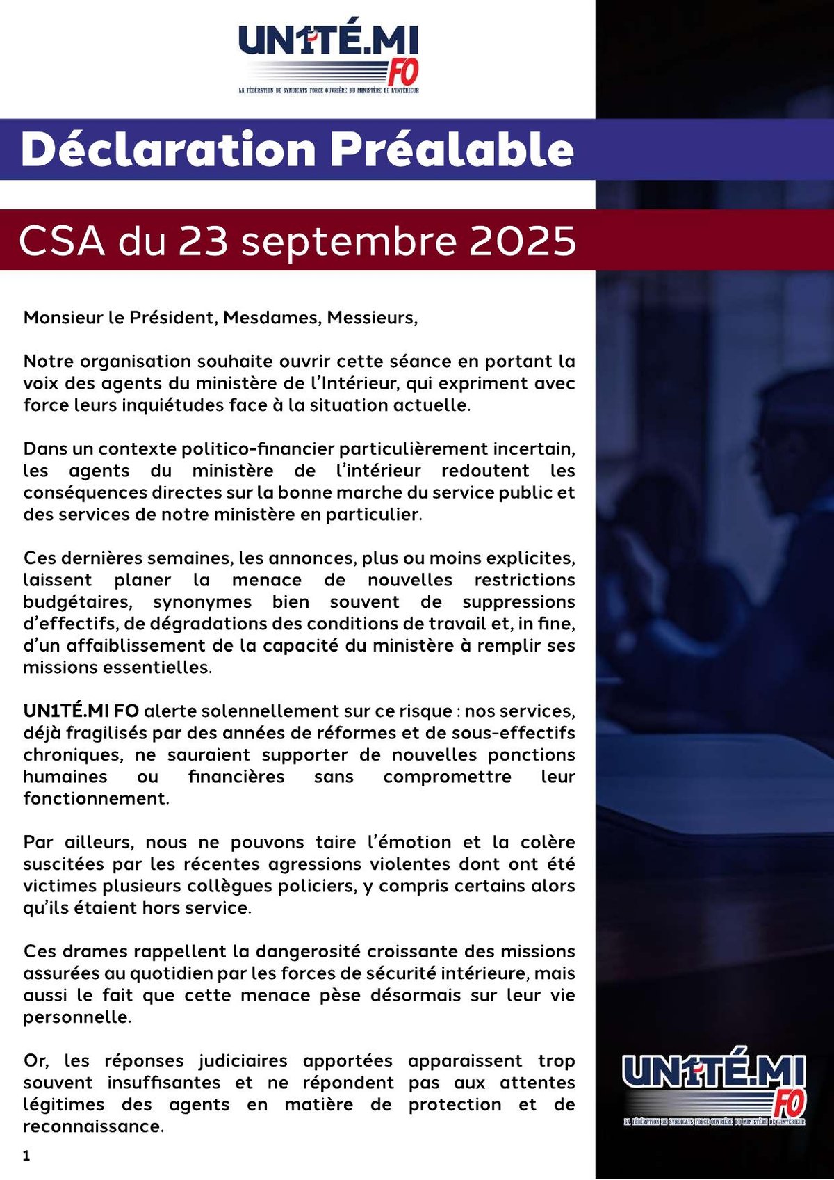 Déclaration Préalable CSA MI