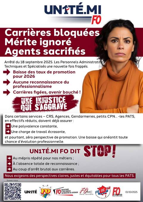 Aperçu — Carrières bloquées – Mérite ignoré – Agents sacrifiés
