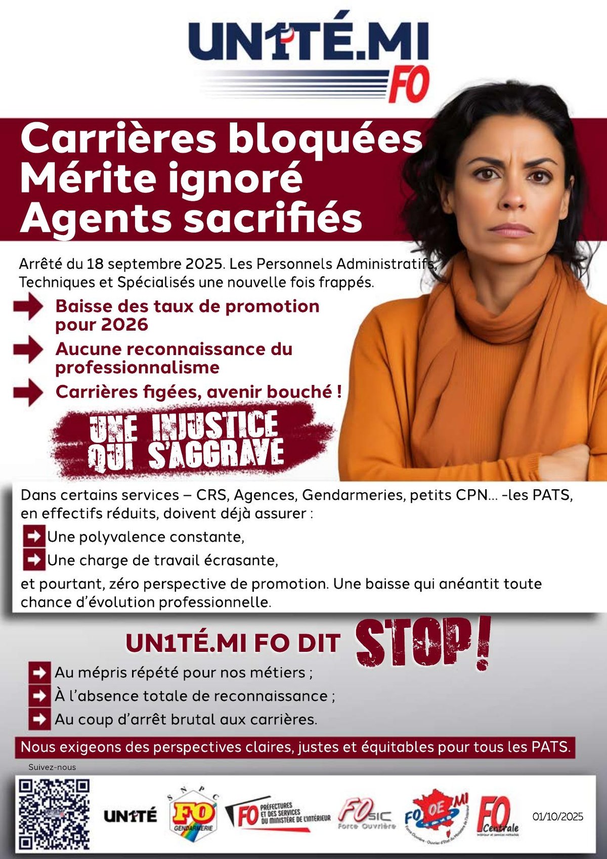 Carrières bloquées – Mérite ignoré – Agents sacrifiés