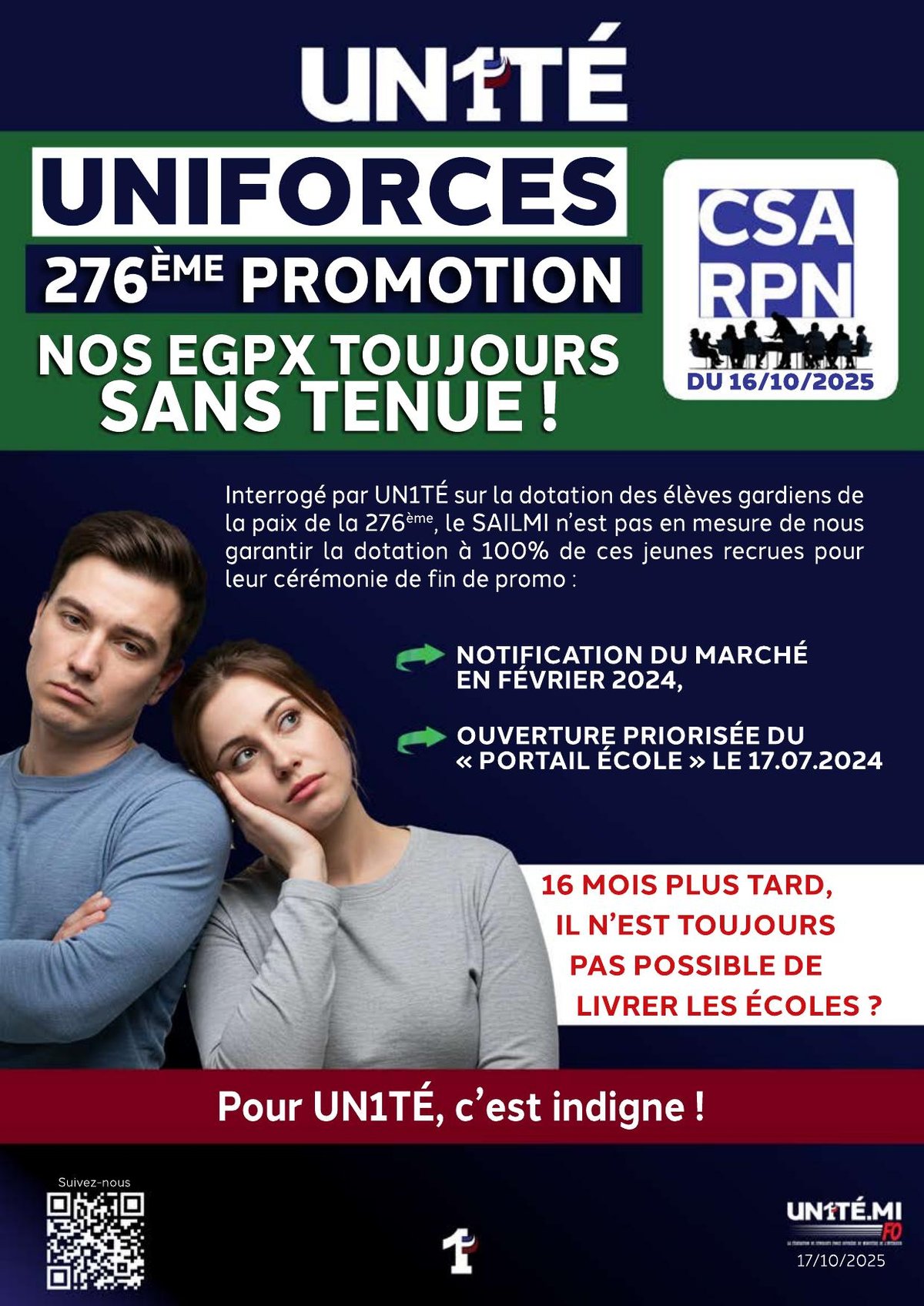 Uniforces - 276è promo - Nos Egpx toujours sans tenue !