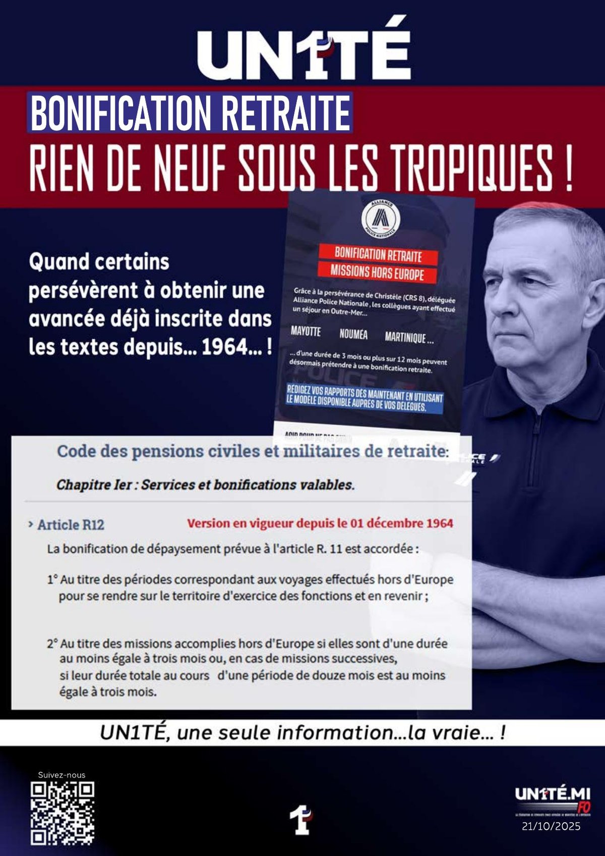 Bonification retraite - Rien de neuf sous les tropiques !