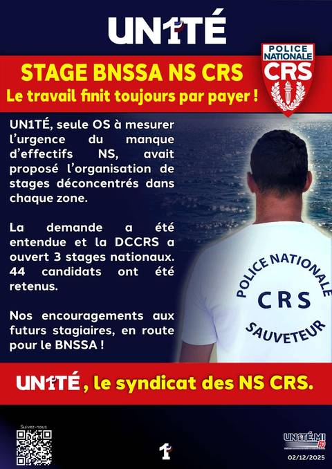 Aperçu — Stage BNSSA NS CRS - Le travail finit toujours par payer!