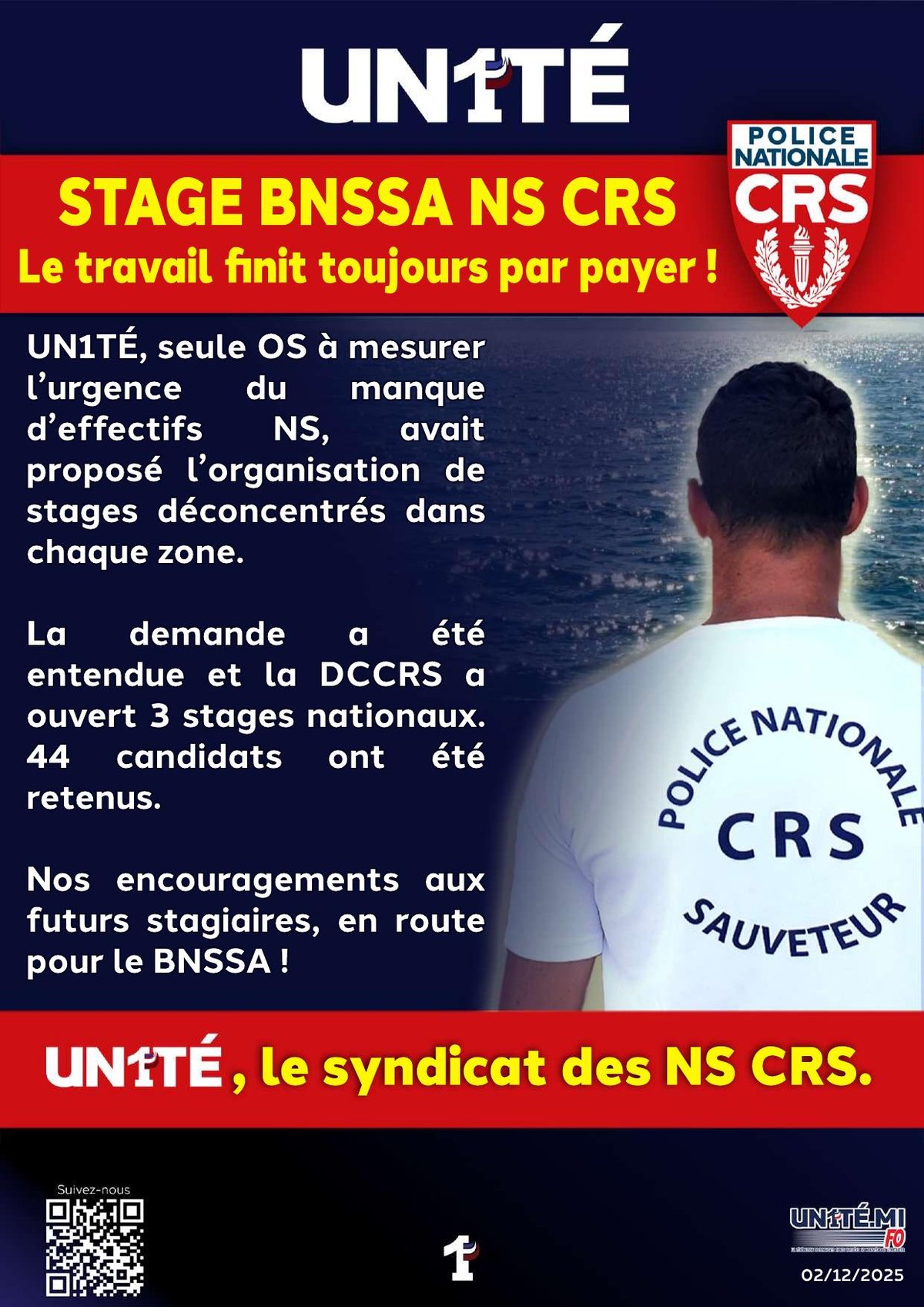 Stage BNSSA NS CRS - Le travail finit toujours par payer!