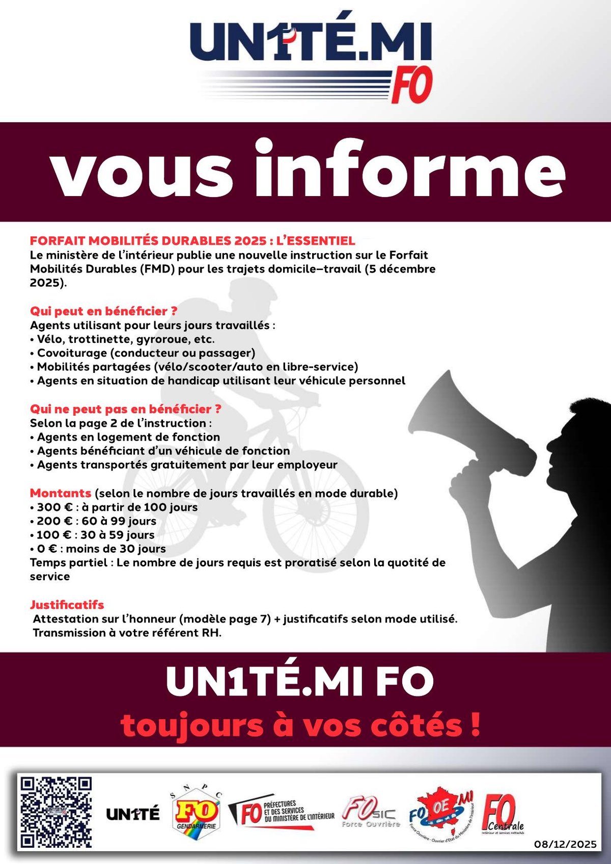 UN1TÉ MI. FO vous informe