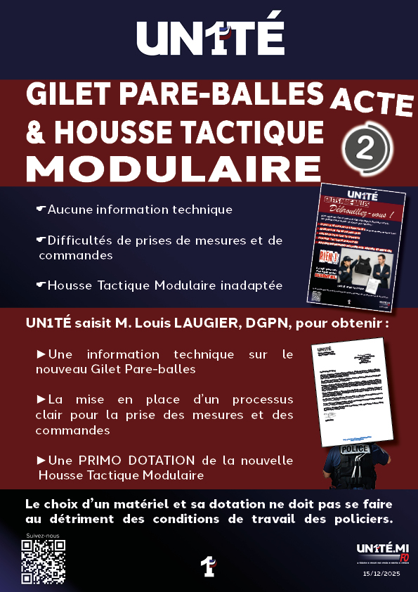 Gilet pare-balles / housse tactique modulaire acte 2