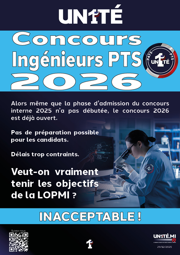 Concours Ingénieurs PTS 2026