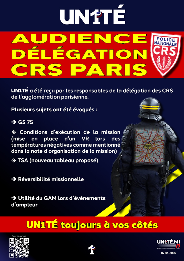 AUDIENCE DÉLÉGATION CRS PARIS