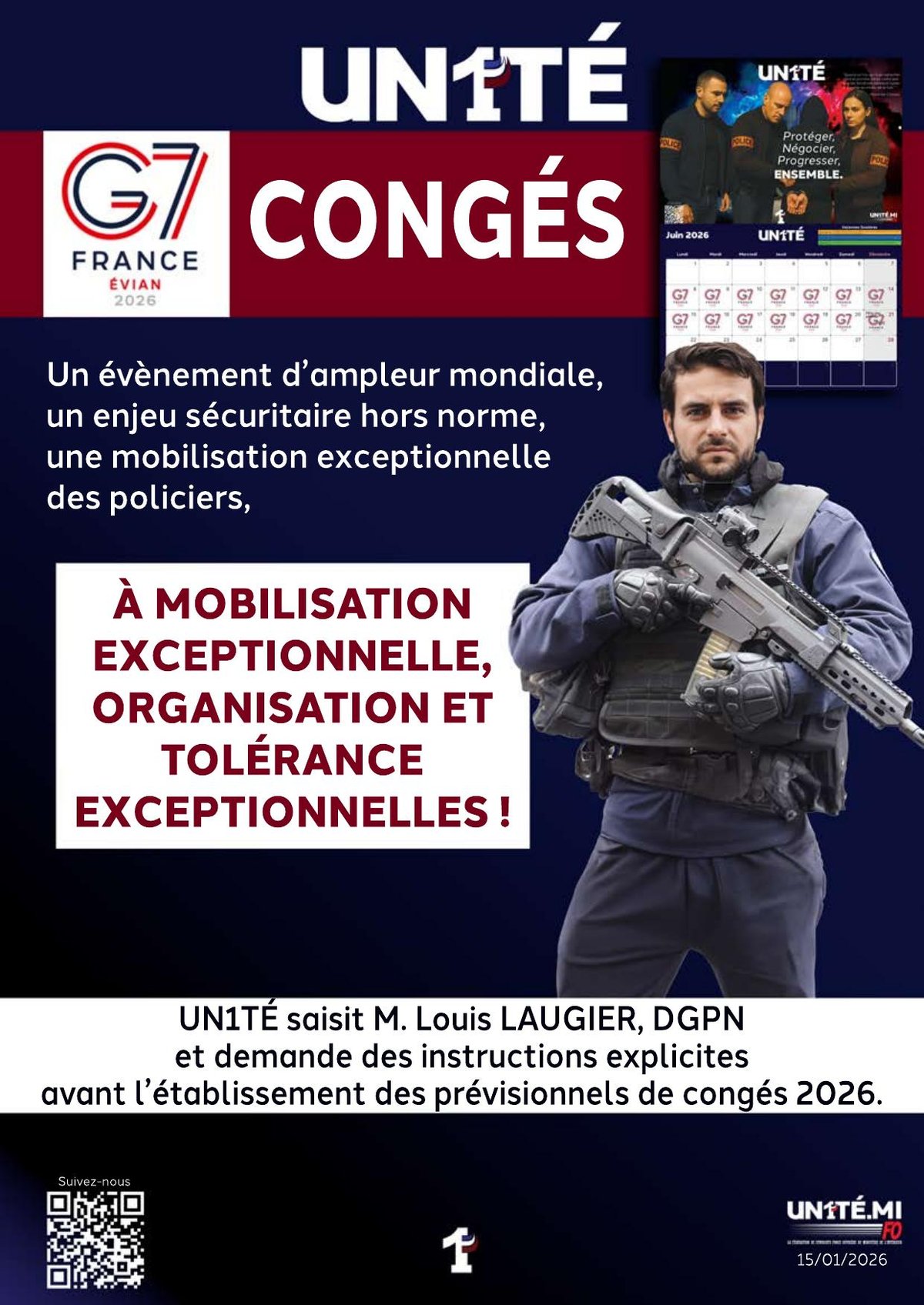 G7 Evian 2026 : Congés