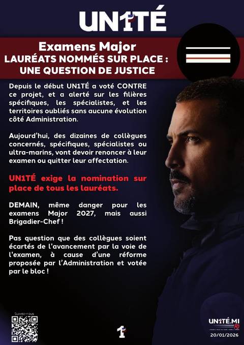 Aperçu — Examens Major LAURÉATS NOMMÉS SUR PLACE : UNE QUESTION DE JUSTICE