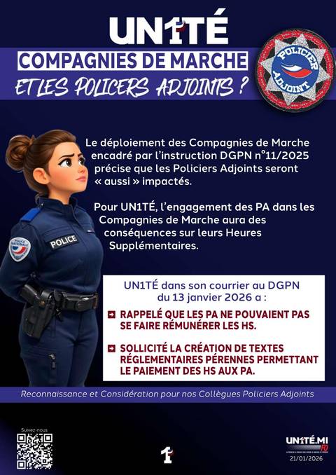 Aperçu — Compagnies de marche - Et les POLICERS ADJOINTS ?