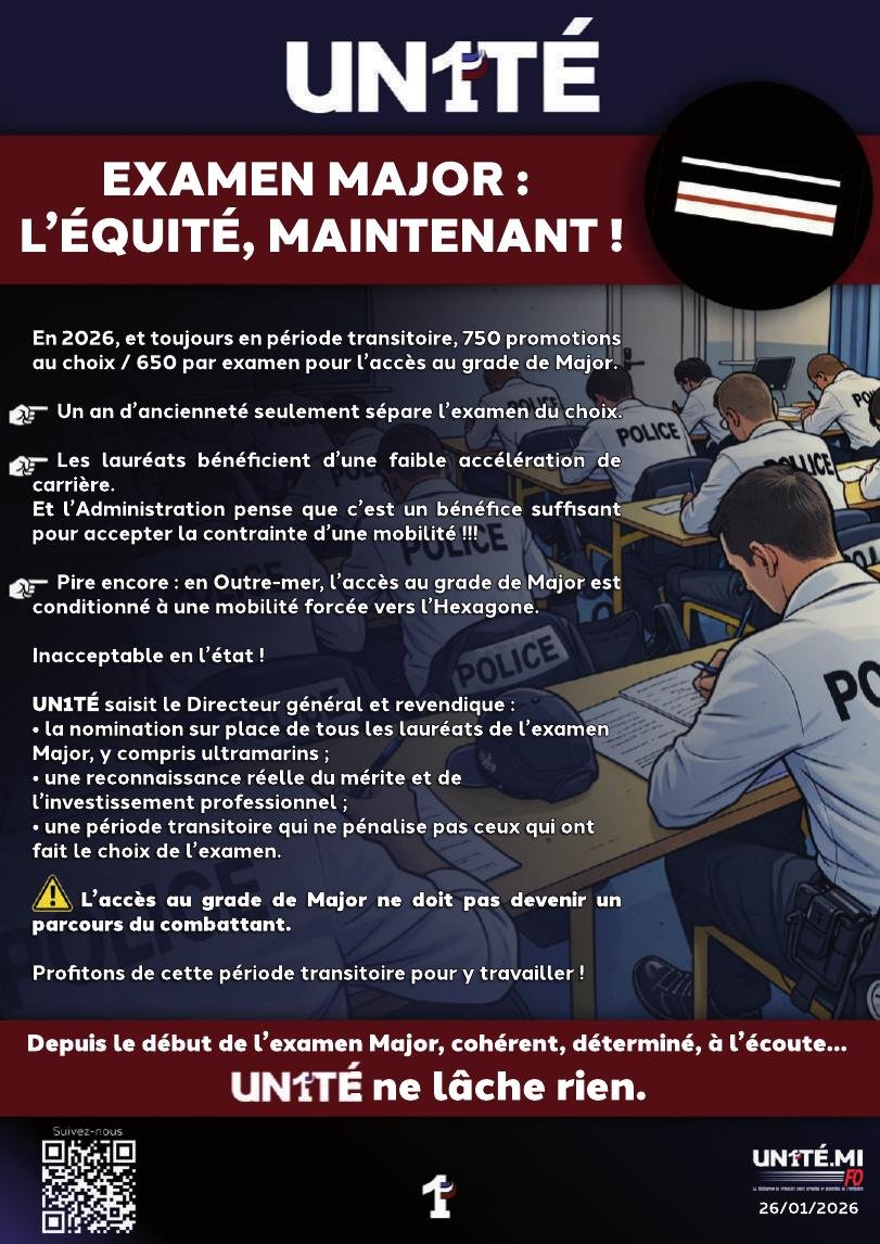 Examen major : l’équité, maintenant !