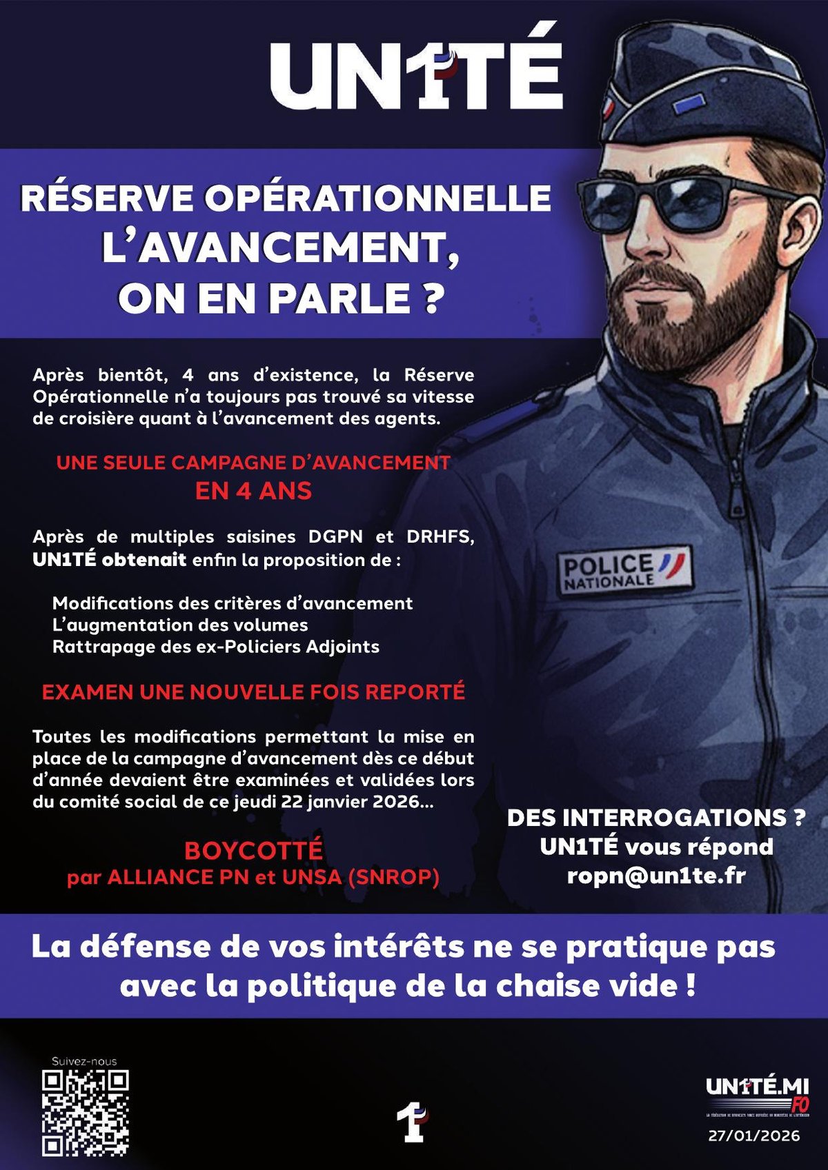 Réserve opérationnelle - L’avancement, on en parle ?