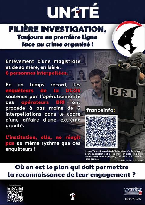 Aperçu — Filière investigation, toujours en première ligne face au crime organisé !