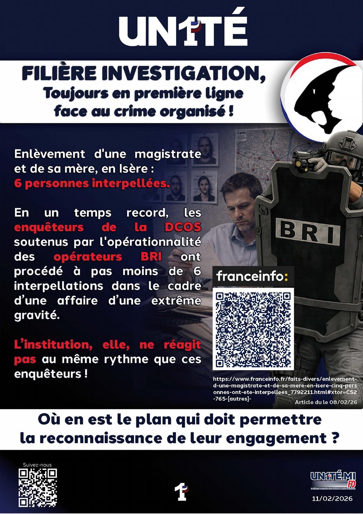 Filière investigation, toujours en première ligne face au crime organisé !