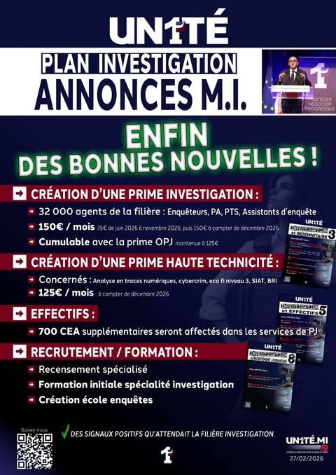 Aperçu — Plan Investigation - Annonces MI - Enfin de bonnes nouvelles !