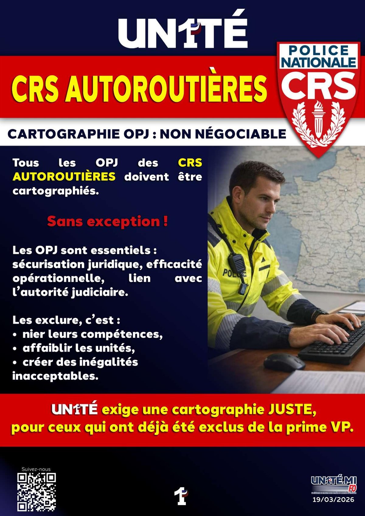 CRS AUTOROUTIÈRES - CARTOGRAPHIE OPJ : NON NÉGOCIABLE
