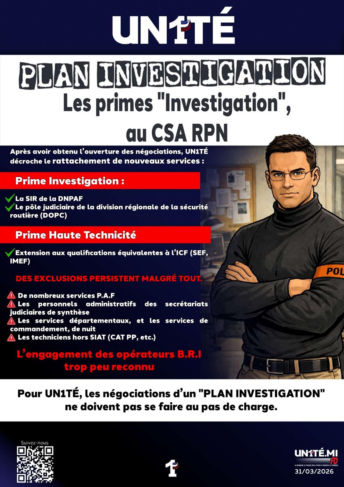 Les primes "Investigations", au CSA RPN