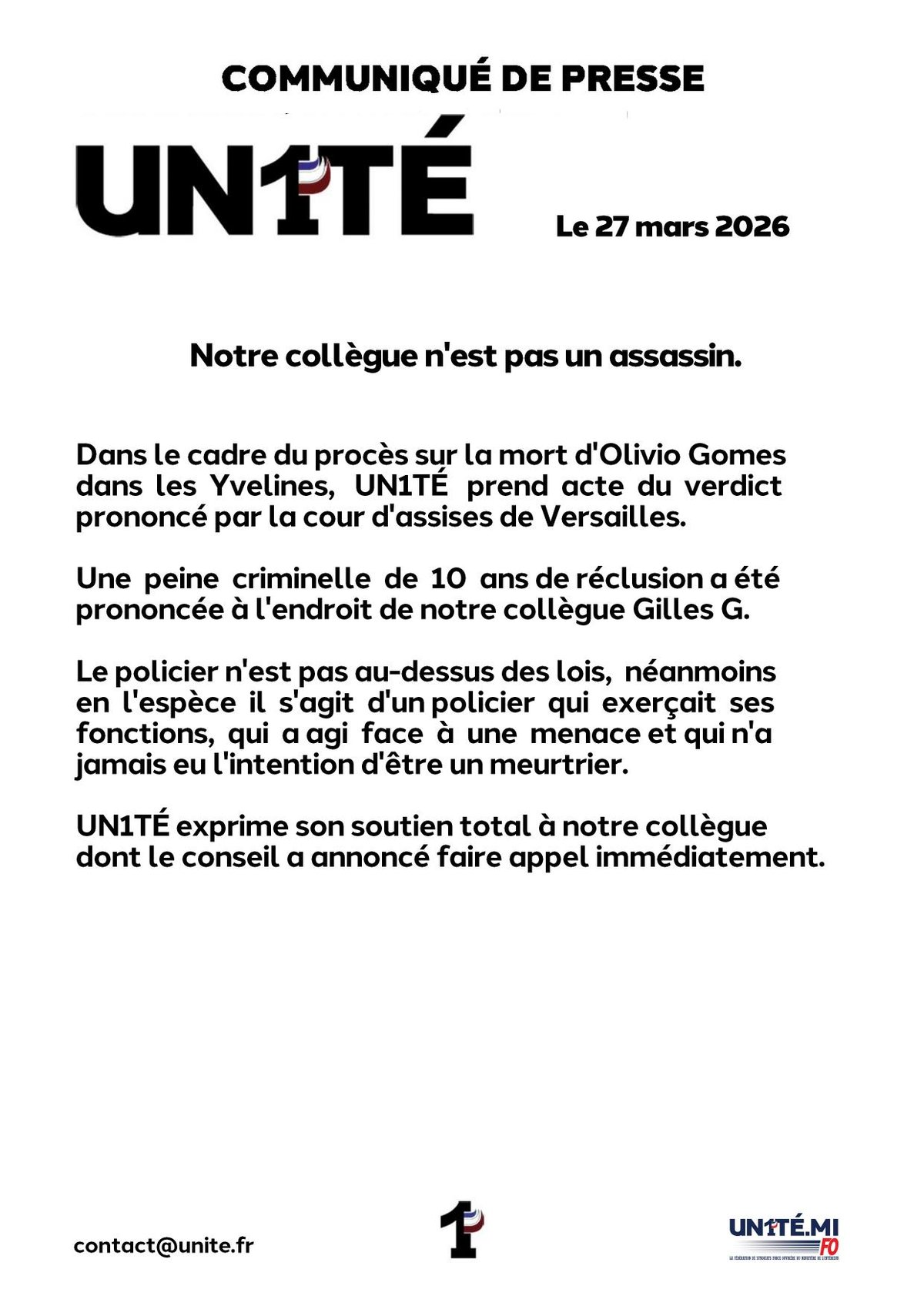 Notre collègue n'est pas un assassin
