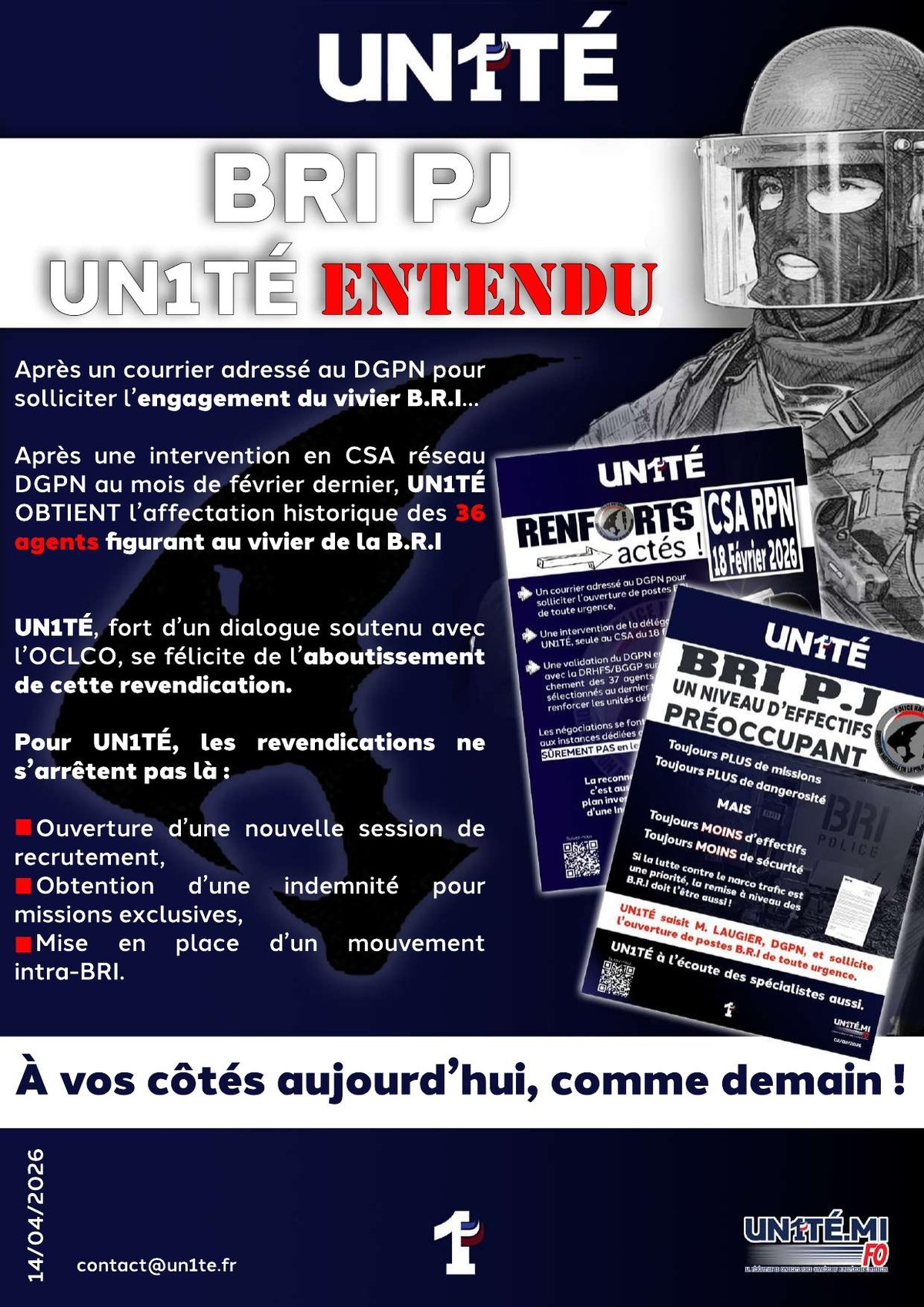 BRI PJ, UN1TÉ ENTENDU