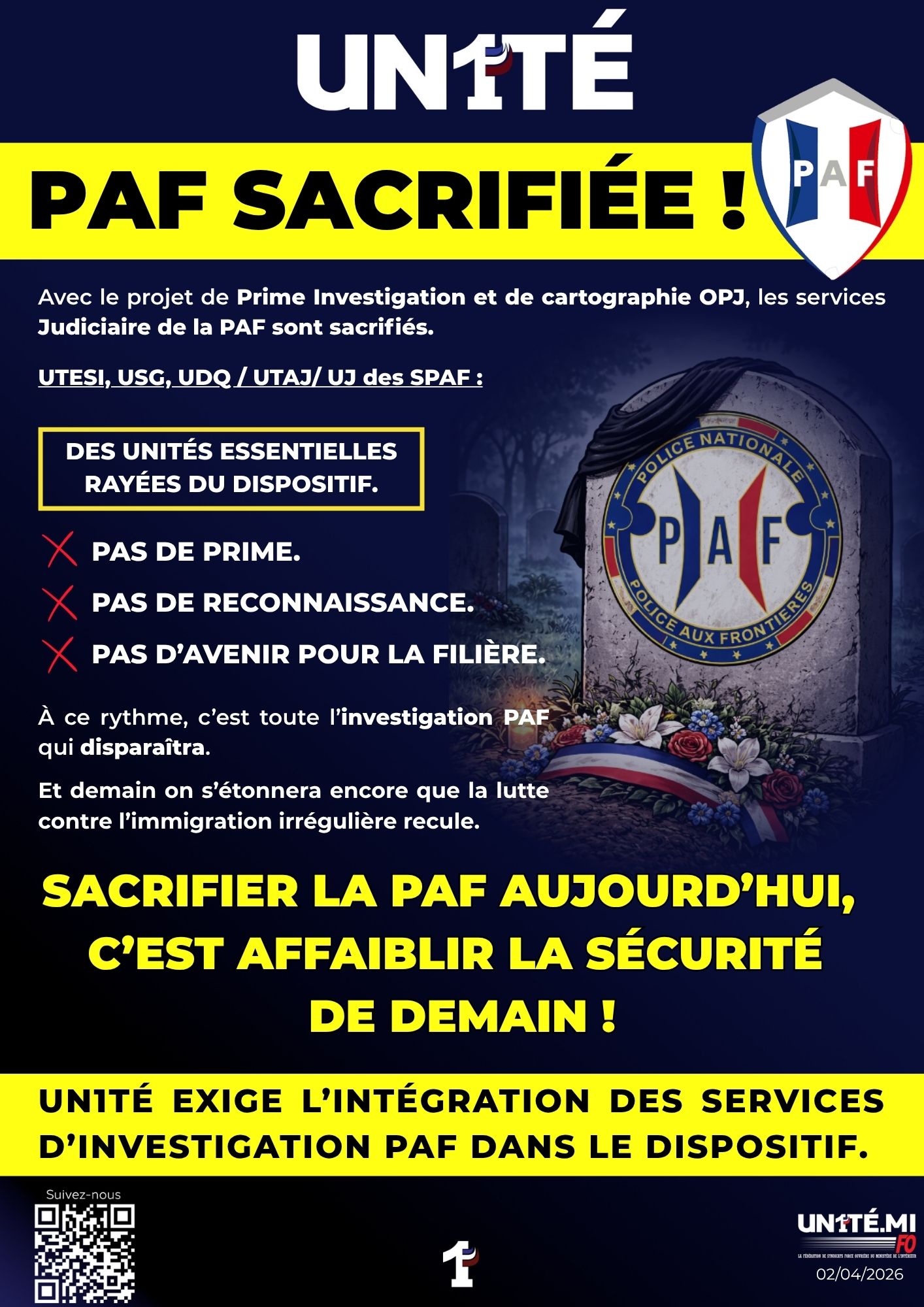 PAF SACRIFIÉE !