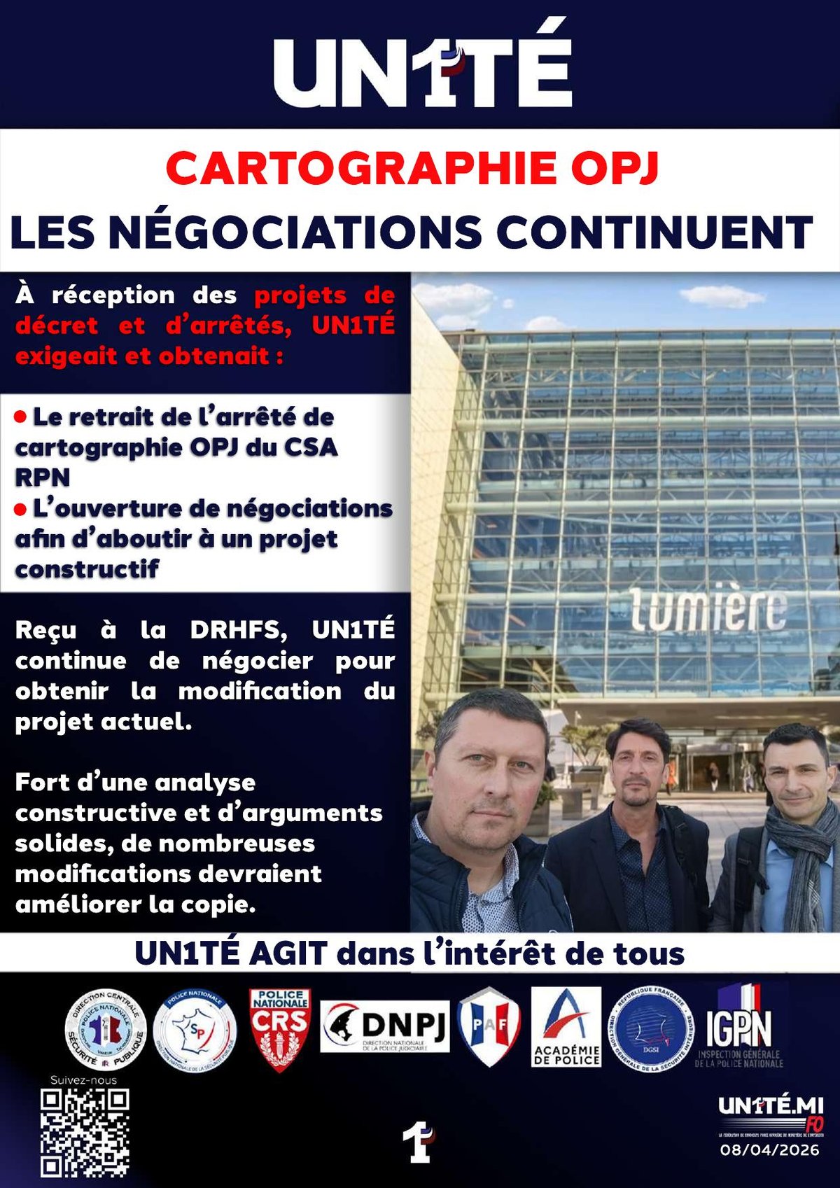 CARTOGRAPHIE OPJ - LES NÉGOCIATIONS CONTINUENT