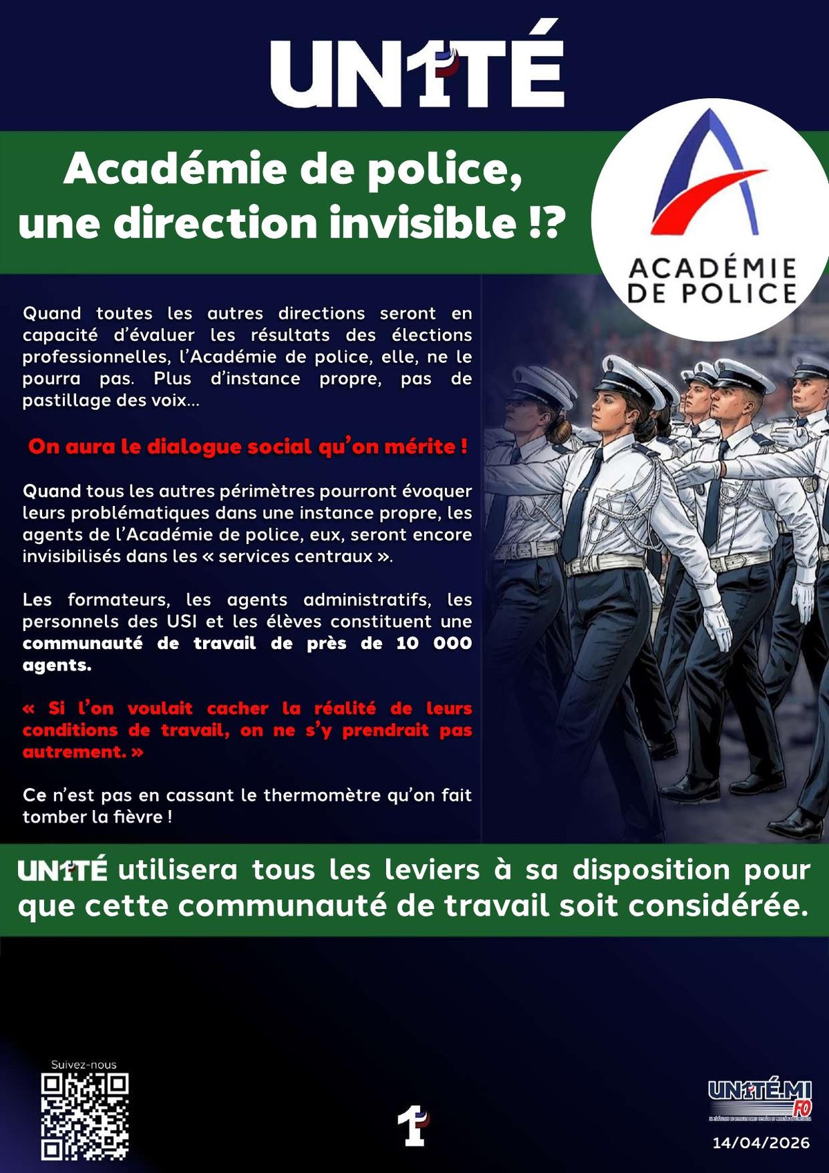 Académie de police, une direction invisible !?