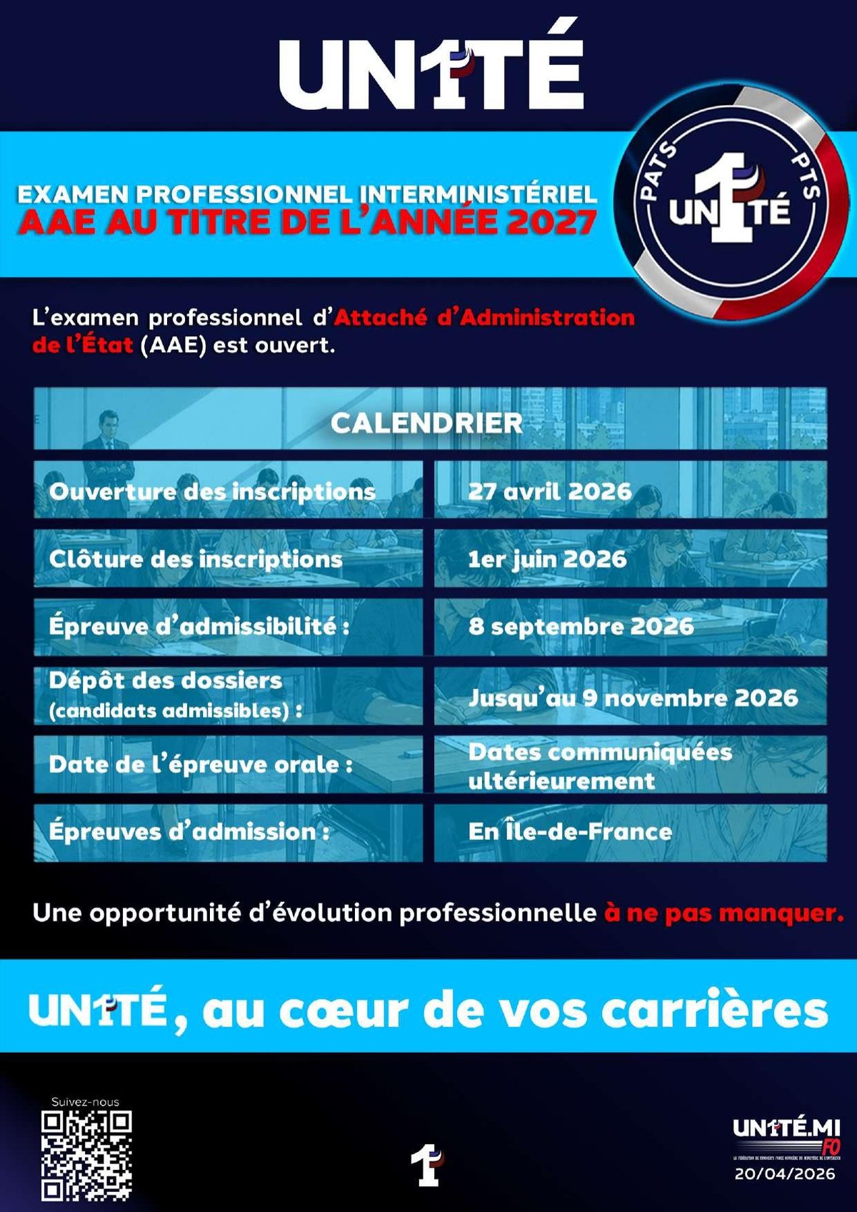 EXAMEN PROFESSIONNEL INTERMINISTERIEL AAE AU TITRE DE L’ANNEE 2027