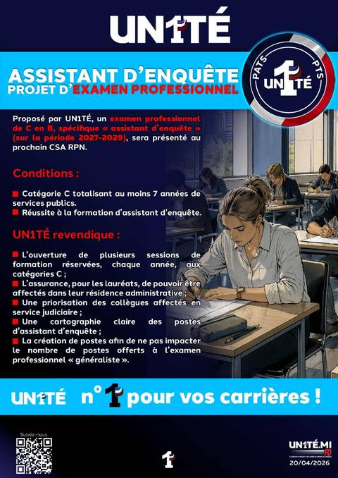 Aperçu — ASSISTANT D’ENQUÊTE - PROJET D’EXAMEN PROFESSIONNEL