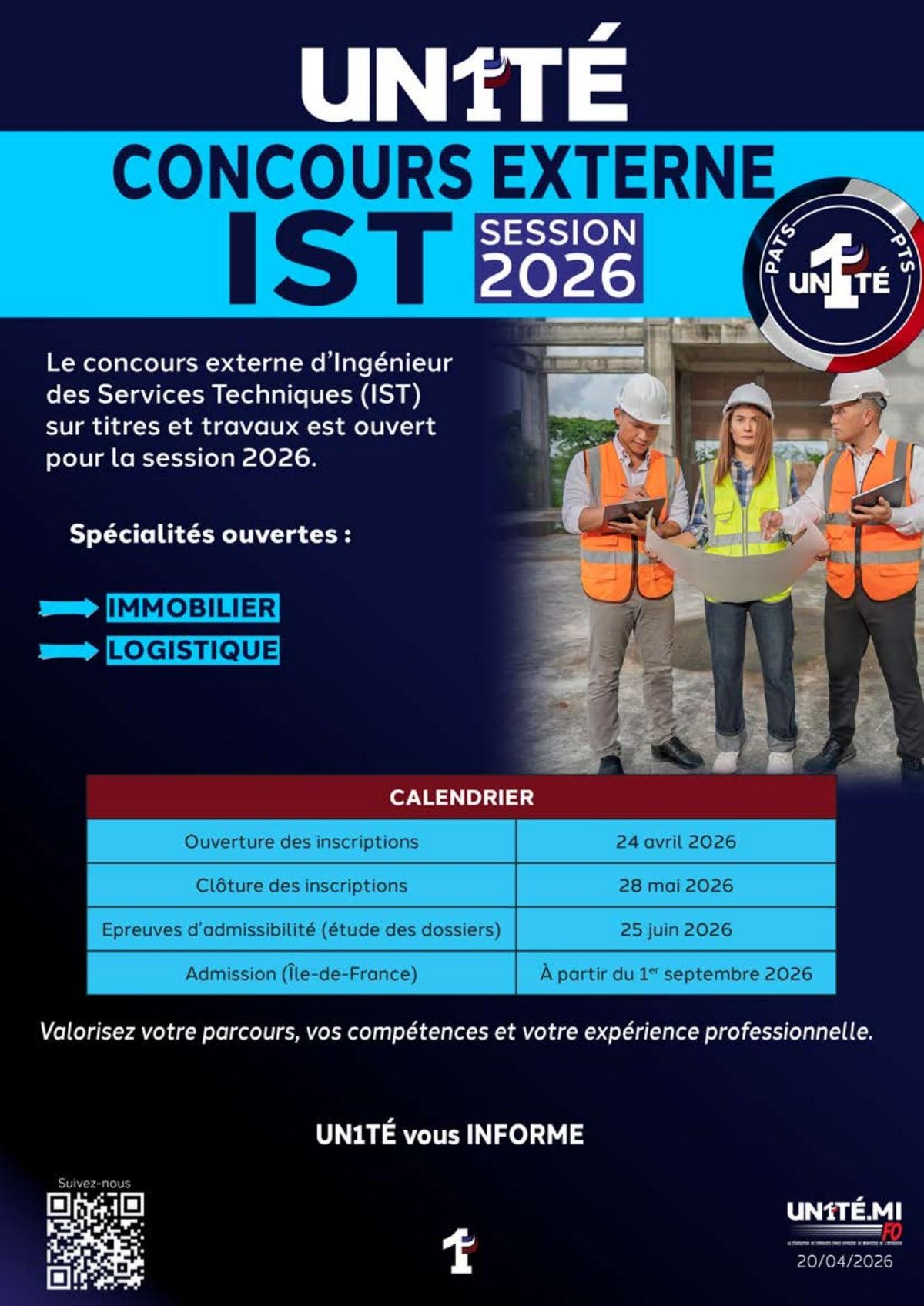 Concours externe IST session 2026