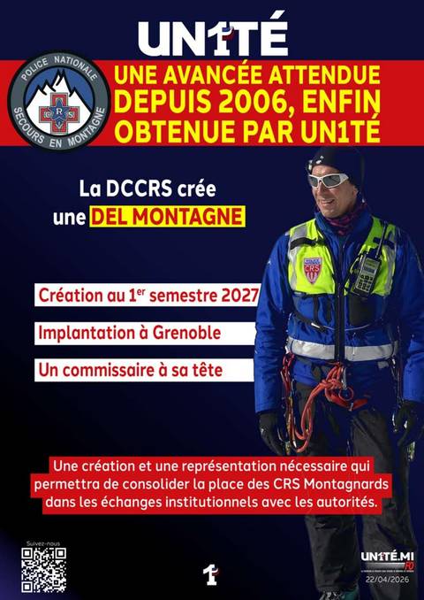 Aperçu — CRS Montagne : Une avancée attendue depuis 2006, enfin obtenue par UN1TÉ
