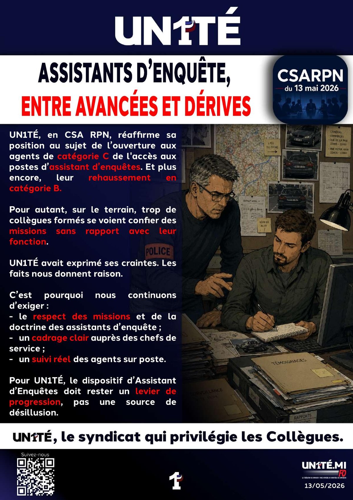 CSA RPN - Assistants d’enquête, entre avancées et dérives.