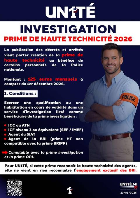 Aperçu — Investigation - Prime de haute technicité 2026
