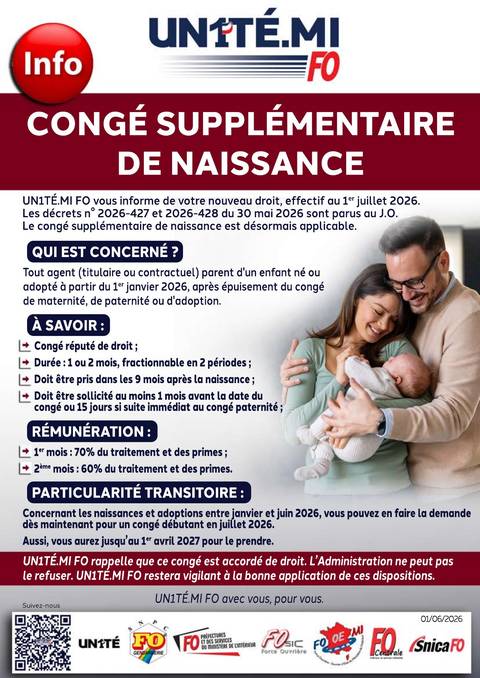 Aperçu — Congé naissance supplémentaire