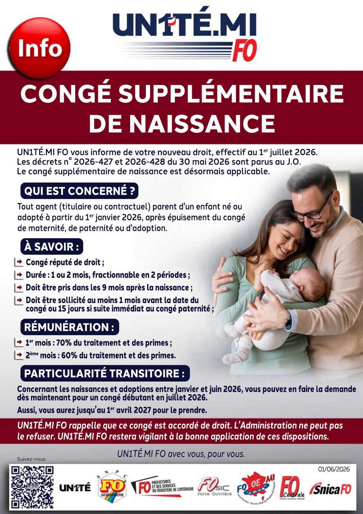 Congé naissance supplémentaire