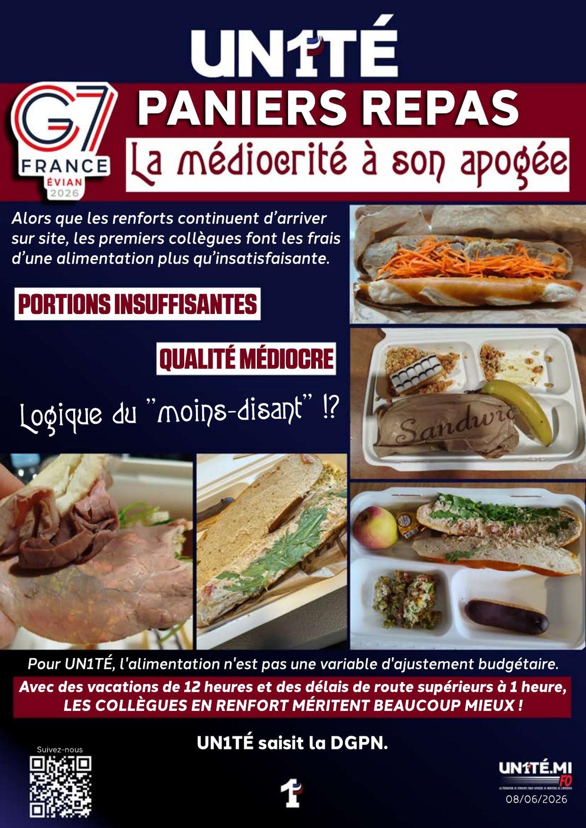 G7 - Paniers repas : La médiocrité à son apogée