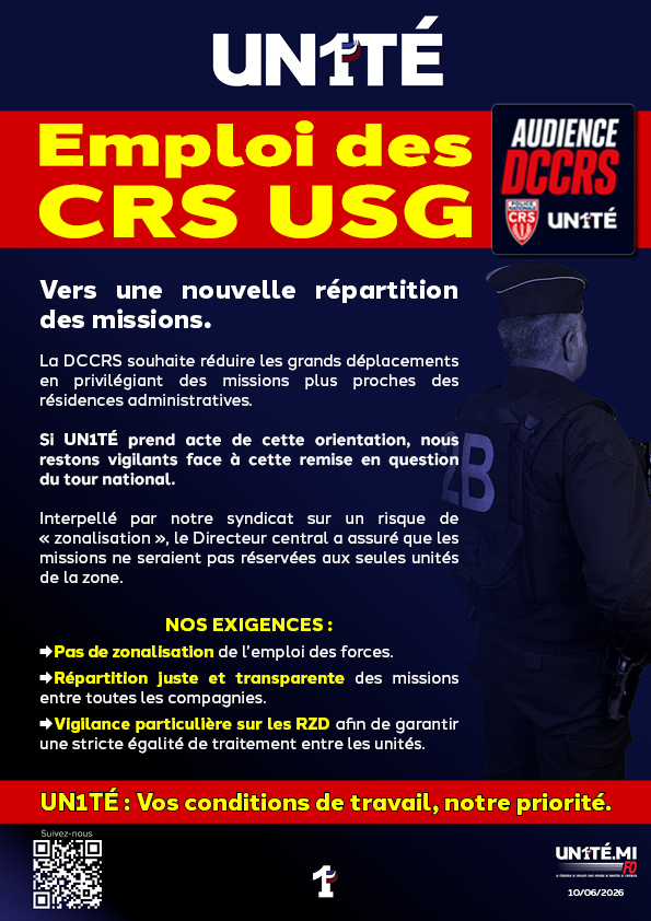 Emploi des CRS USG