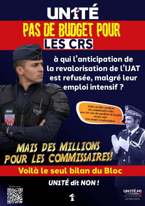 Aperçu — Pas de budget pour les CRS