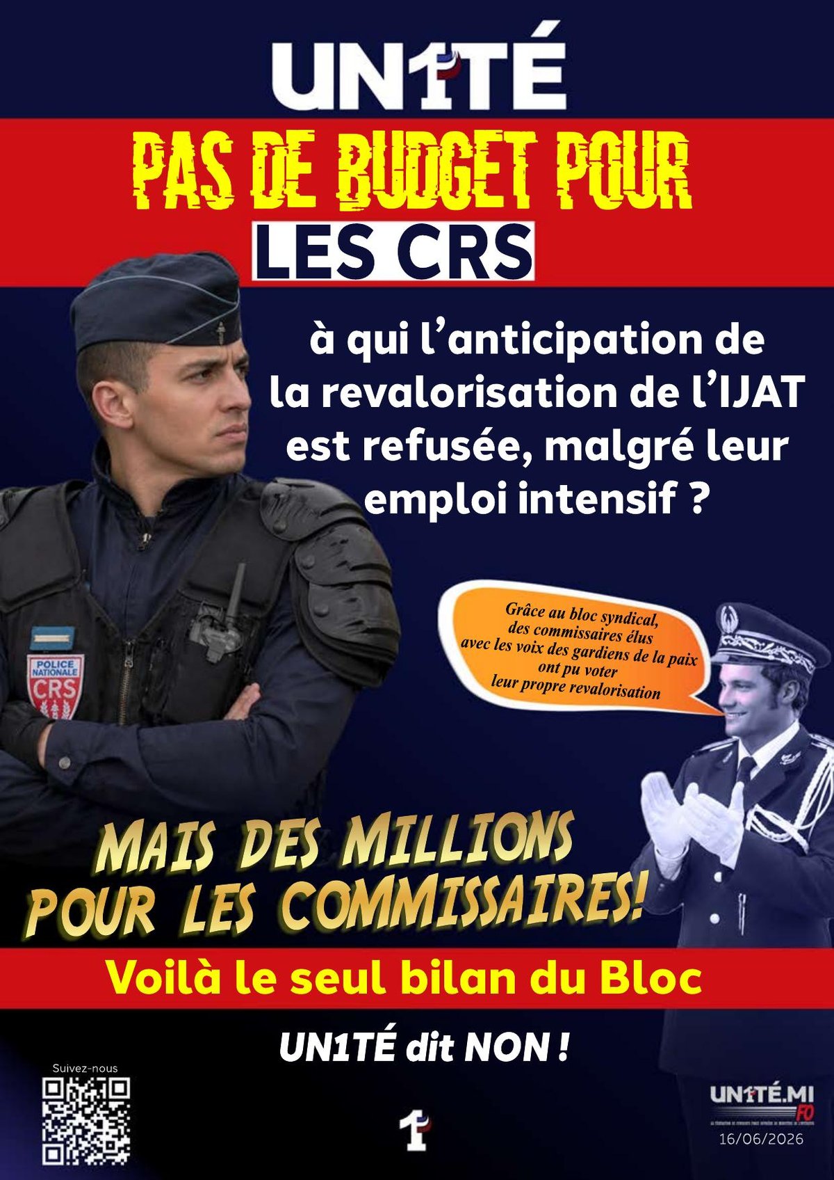 Pas de budget pour les CRS